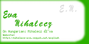 eva mihalecz business card